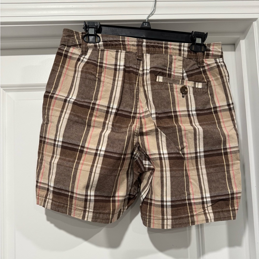Women’s Plaid Bermuda Shorts! Size 6!! Brown, White, Tan, & Pink!! Great Shape! - Picture 2 of 4